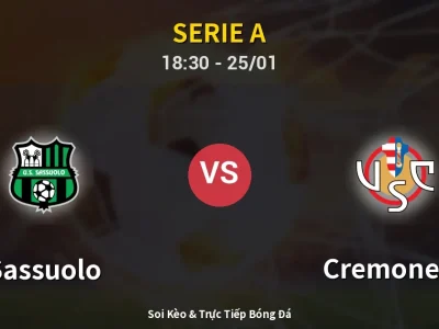 Kết Quả: Sassuolo 1-0 Cremonese – Highlight & Bàn Thắng | Serie A