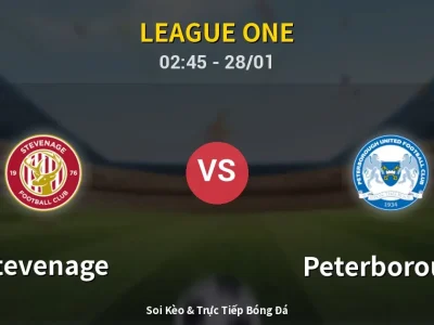 Kết Quả: Stevenage 1-0 Peterborough – Highlight & Bàn Thắng | League One