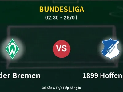 Kết Quả: Werder Bremen 0-2 1899 Hoffenheim – Highlight & Bàn Thắng | Bundesliga