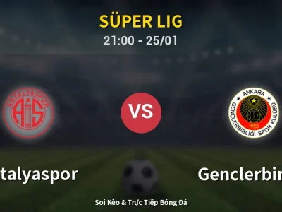 🔴 Trực Tiếp: Antalyaspor 1-1 Genclerbirligi – Link Xem Süper Lig (Full HD)