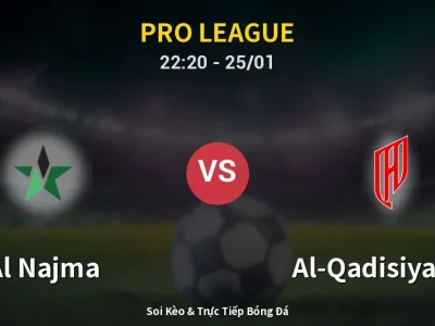 Soi Kèo Al Najma vs Al-Qadisiyah FC – 22:20 25/01 | Nhận Định, Dự Đoán Tỷ Số