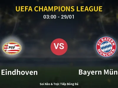 Kết Quả: PSV Eindhoven 1-2 Bayern München – Highlight & Bàn Thắng | UEFA Champions League