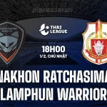 Nakhon Ratchasima vs Lamphun Warrior: Trận chiến sinh tử dưới đáy bảng xếp hạng Thai League 1 1