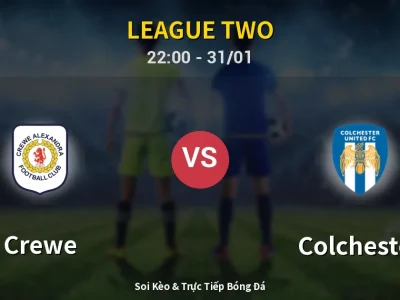 Soi Kèo Crewe vs Colchester – 22:00 31/01 | Nhận Định, Dự Đoán Tỷ Số
