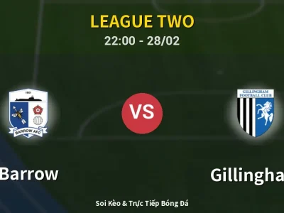 Soi Kèo Barrow vs Gillingham – 22:00 28/02 | Nhận Định, Dự Đoán Tỷ Số