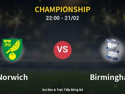 🔴 Trực Tiếp: Norwich 0-2 Birmingham – Link Xem Championship (Full HD)