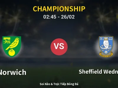 Kết Quả: Norwich 2-0 Sheffield Wednesday – Highlight & Bàn Thắng | Championship
