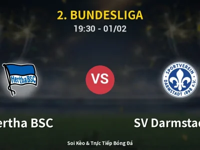🔴 Trực Tiếp: Hertha BSC 2-1 SV Darmstadt 98 – Link Xem 2. Bundesliga (Full HD)