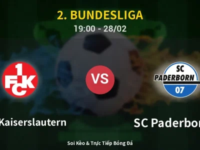 Soi Kèo 1. FC Kaiserslautern vs SC Paderborn 07 – 19:00 28/02 | Nhận Định, Dự Đoán Tỷ Số