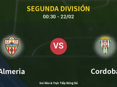 Kết Quả: Almeria 2-1 Cordoba – Highlight & Bàn Thắng | Segunda División
