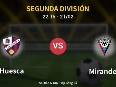 🔴 Trực Tiếp: Huesca 0-0 Mirandes – Link Xem Segunda División (Full HD)