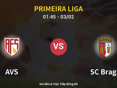Kết Quả: AVS 0-4 SC Braga – Highlight & Bàn Thắng | Primeira Liga