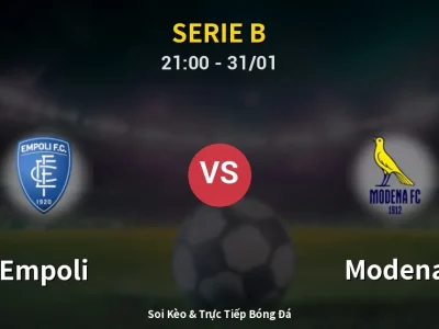 🔴 Trực Tiếp: Empoli 0-0 Modena – Link Xem Serie B (Full HD)