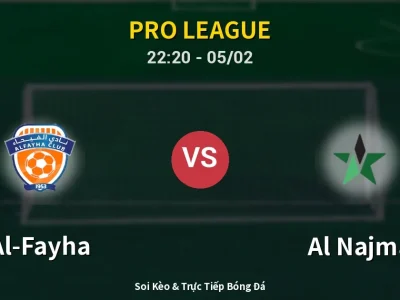 🔴 Trực Tiếp: Al-Fayha 1-0 Al Najma – Link Xem Pro League (Full HD)