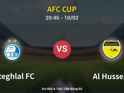 🔴 Trực Tiếp: Esteghlal FC 0-0 Al Hussein – Link Xem AFC Cup (Full HD)