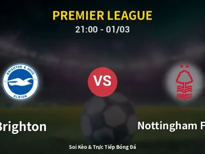 🔴 Trực Tiếp: Brighton 2-1 Nottingham Forest – Link Xem Premier League (Full HD)