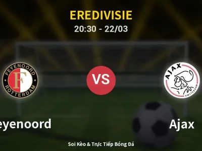 🔴 Trực Tiếp: Feyenoord 0-0 Ajax – Link Xem Eredivisie (Full HD)