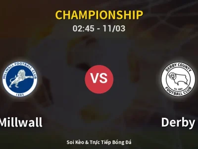 Kết Quả: Millwall 1-0 Derby – Highlight & Bàn Thắng | Championship