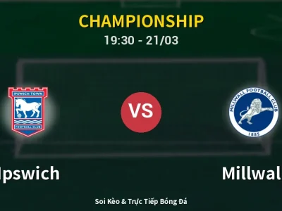 🔴 Trực Tiếp: Ipswich 1-1 Millwall – Link Xem Championship (Full HD)