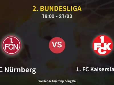 Kết Quả: 1. FC Nürnberg 3-0 1. FC Kaiserslautern – Highlight & Bàn Thắng | 2. Bundesliga