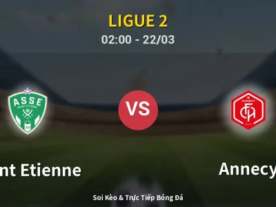 Kết Quả: Saint Etienne 4-0 Annecy – Highlight & Bàn Thắng | Ligue 2