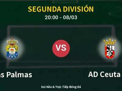 🔴 Trực Tiếp: Las Palmas 1-0 AD Ceuta FC – Link Xem Segunda División (Full HD)