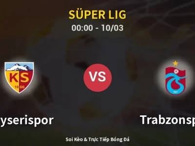 Kết Quả: Kayserispor 1-3 Trabzonspor – Highlight & Bàn Thắng | Süper Lig