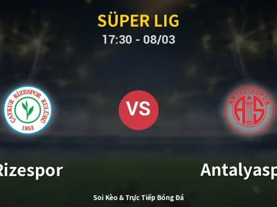 Kết Quả: Rizespor 1-0 Antalyaspor – Highlight & Bàn Thắng | Süper Lig