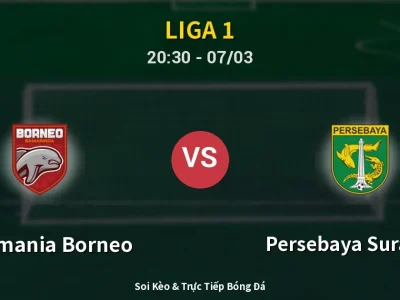 🔴 Trực Tiếp: Pusamania Borneo 1-0 Persebaya Surabaya – Link Xem Liga 1 (Full HD)