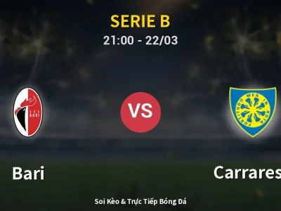 🔴 Trực Tiếp: Bari 0-0 Carrarese – Link Xem Serie B (Full HD)