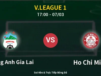 Kết Quả: Hoang Anh Gia Lai 0-1 Ho Chi Minh – Highlight & Bàn Thắng | V.League 1