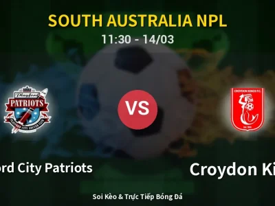 Soi Kèo Playford City Patriots vs Croydon Kings – 11:30 14/03 | Nhận Định, Dự Đoán Tỷ Số