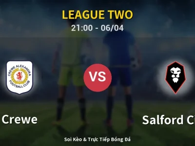 Soi Kèo Crewe vs Salford City – 21:00 06/04 | Nhận Định, Dự Đoán Tỷ Số