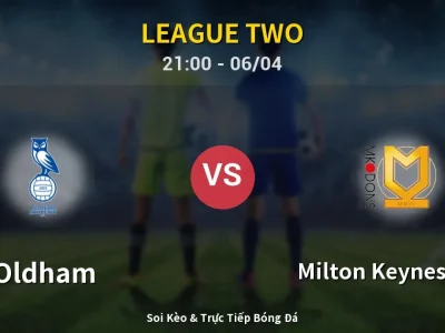 Soi Kèo Oldham vs Milton Keynes Dons – 21:00 06/04 | Nhận Định, Dự Đoán Tỷ Số