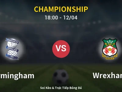 🔴 Trực Tiếp: Birmingham 2-0 Wrexham – Link Xem Championship (Full HD)