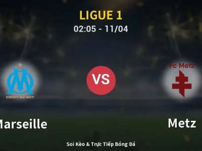 Soi Kèo Marseille vs Metz – 02:05 11/04 | Nhận Định, Dự Đoán Tỷ Số
